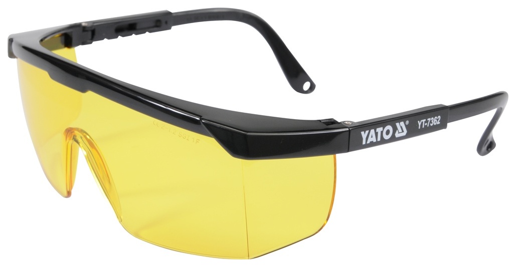 Apsauginiai akiniai TYPE 9844 geltono stiklo CE Yato