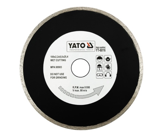 Diskas pjovimo deimantinis (šlapiam pjovimui ) Yato