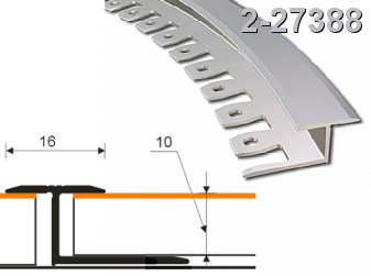 Profilis lankstomas ZicZac, 16x10 mm, 2.5 m