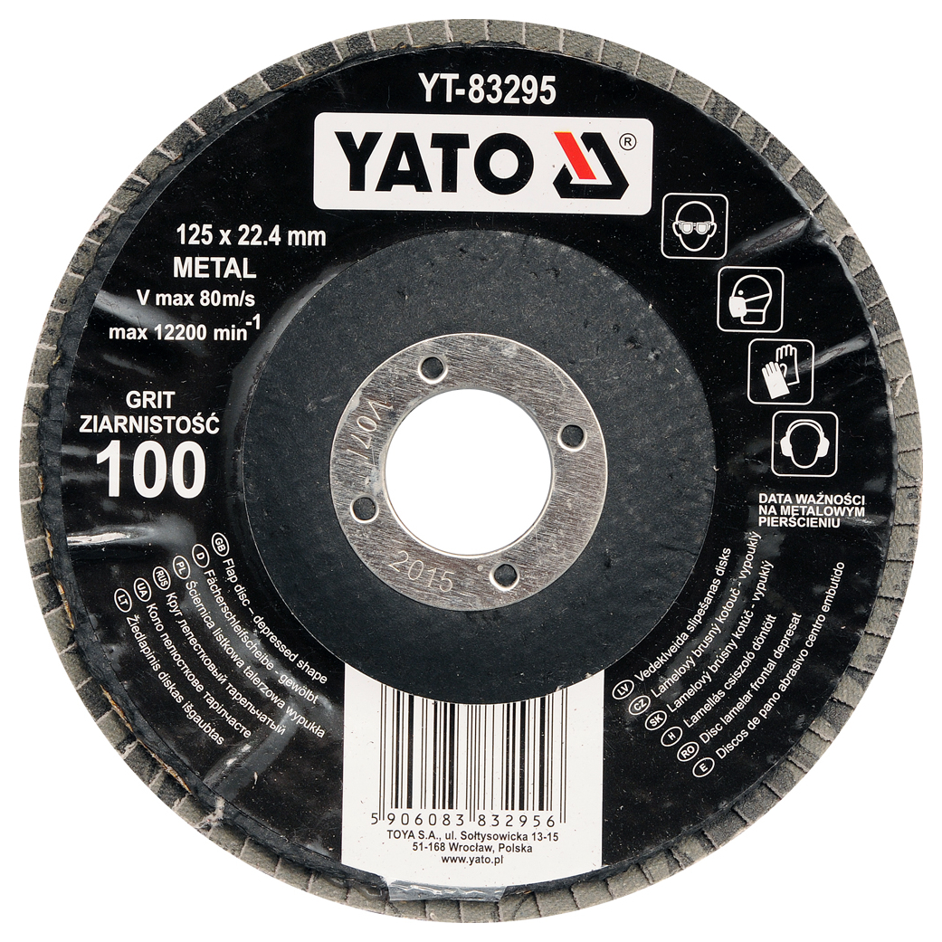 Diskas šlifavimui žiedlapinis torcinis (metalui) Yato