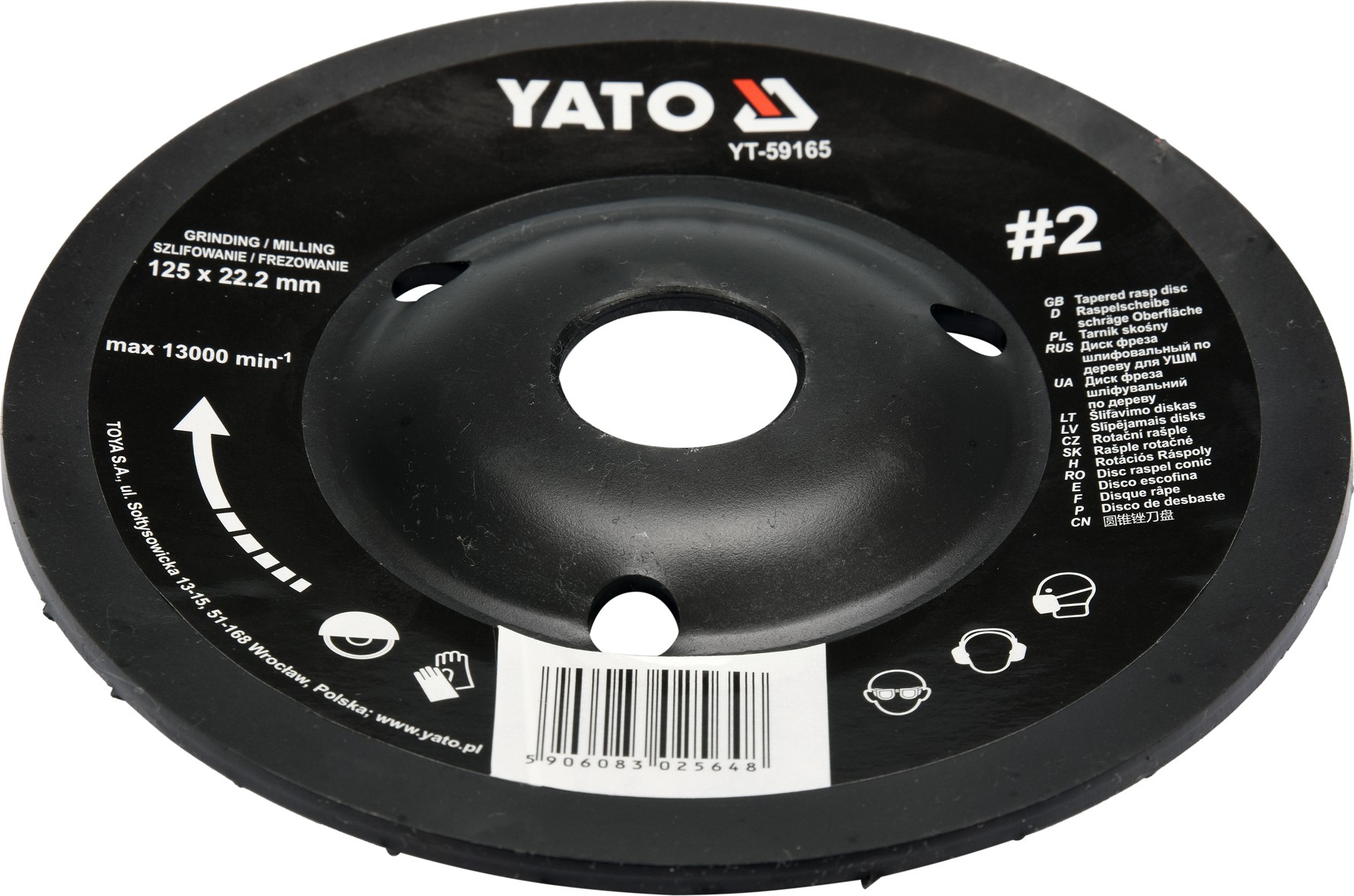 Diskas freza d-125mm lygi nr.2 Yato
