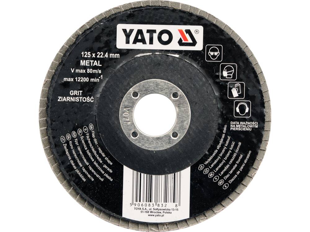 Diskas šlifavimui žiedlapinis (metalui) 125mm Yato