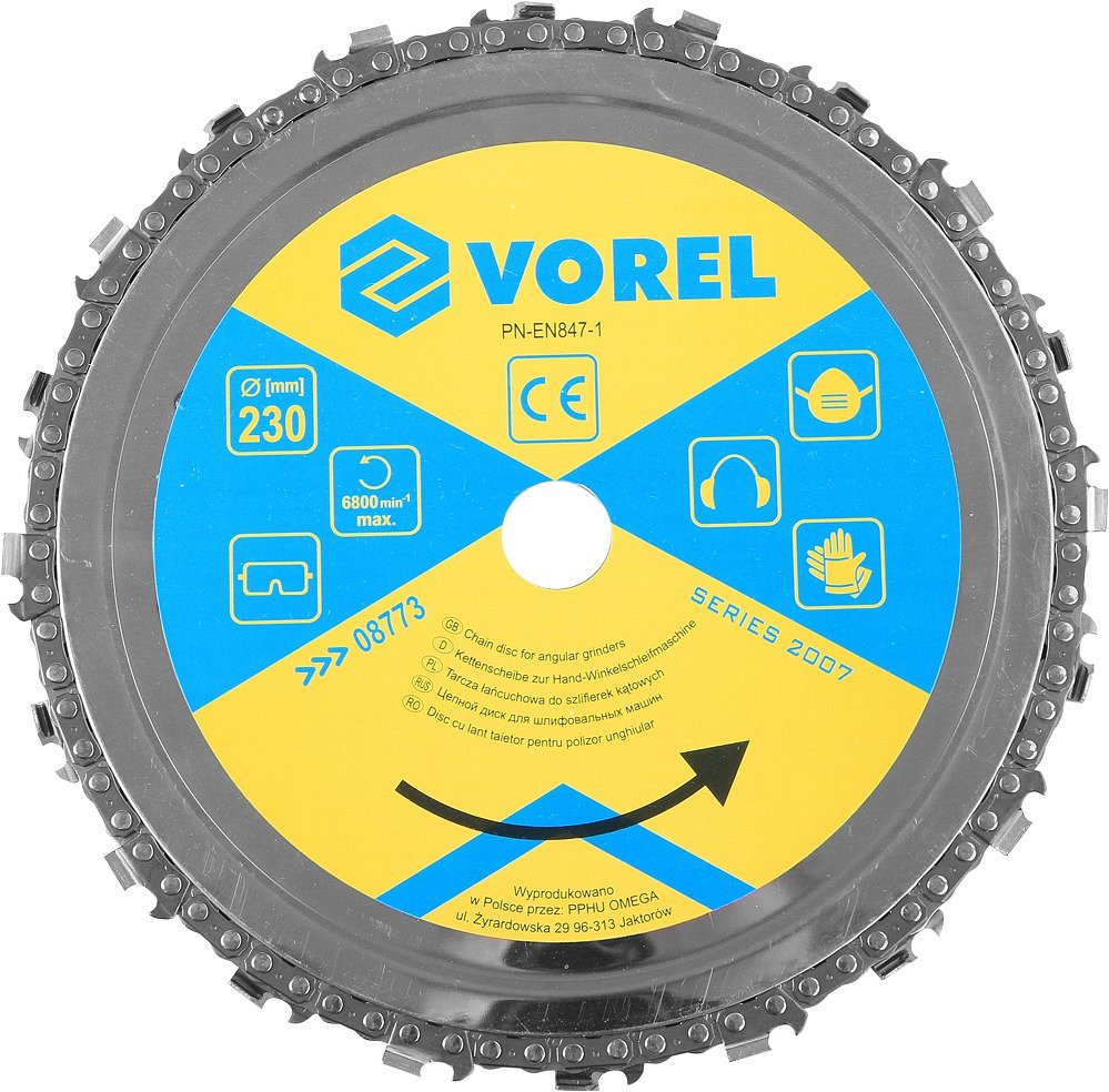 Diskas medžiui grandininis 230mm Vorel