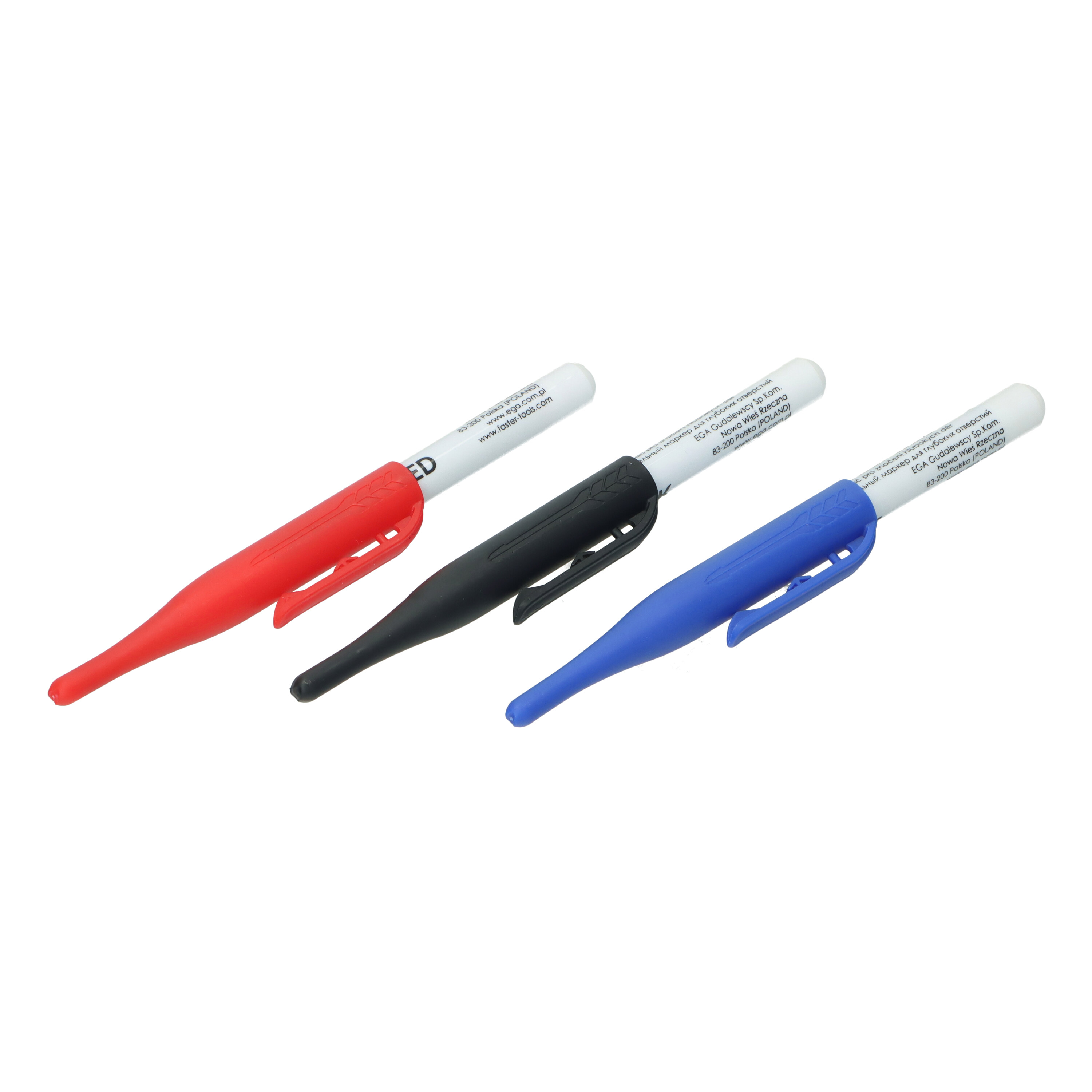 Žymekliai gilioms skylėms juodas, raudonas, mėlynas FASTER TOOLS (FT354-32)