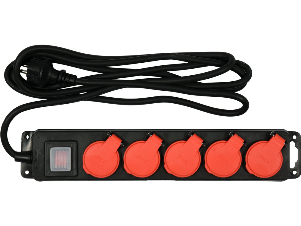 Prailgintojas elektros 5 lizdų IP44 3 m 1,5 mm² YATO (YT-81242)