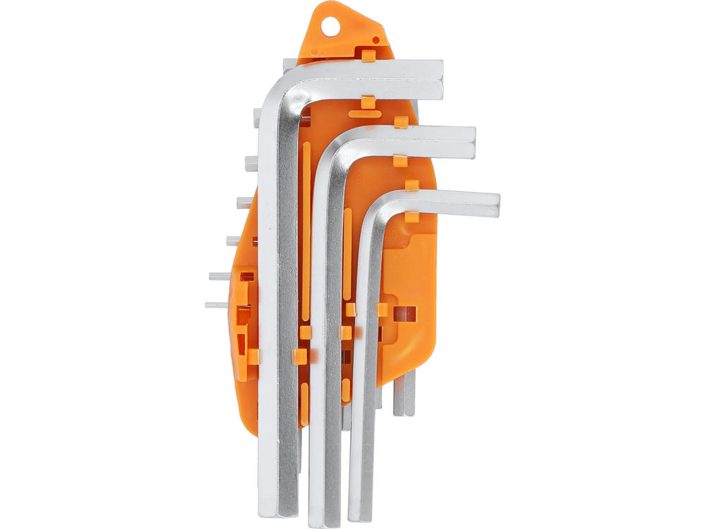 Raktų šešiabriaunių (HEX) CrV komplektas 1,5–10 mm, 10 vnt. VOREL (56393)