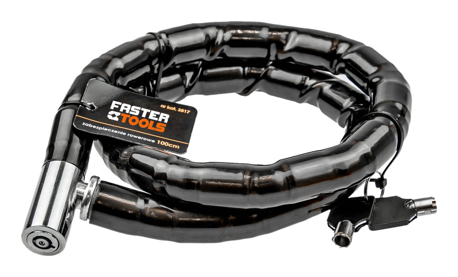 Spyna dviračiui trosinė su raktu, 100 cm, Ø20 mm Faster Tools (FT325-02)