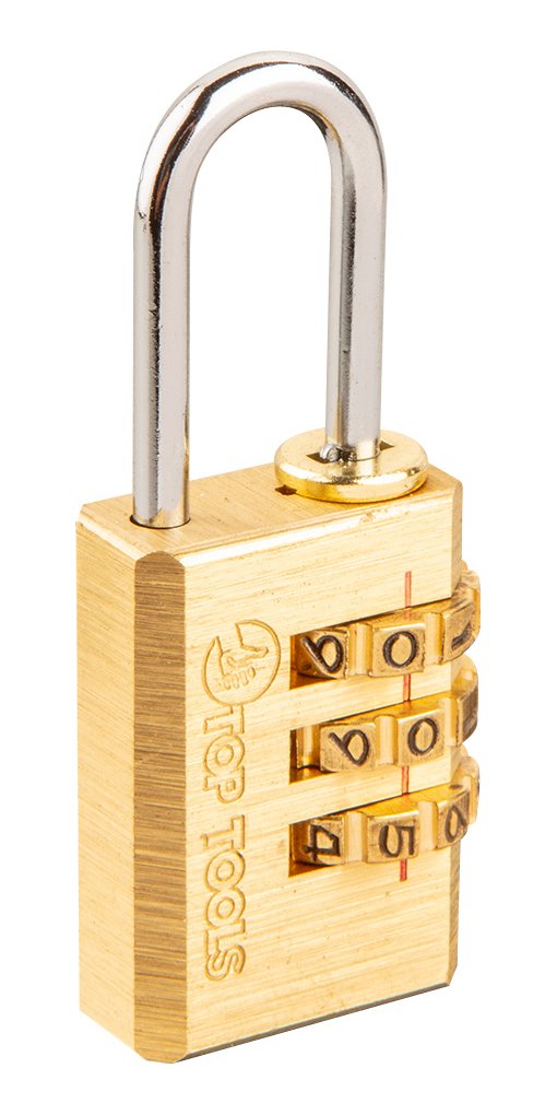 Spyna pakabinama su kodu lagaminui, 3 skaitmenų, 21 mm Top Tools (90U212)