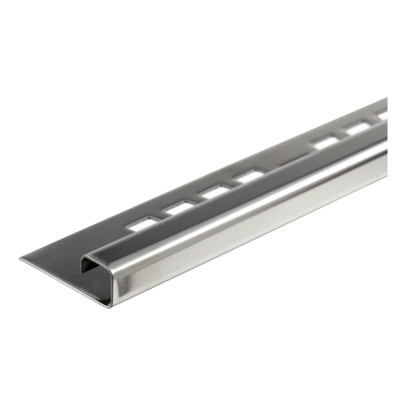 Profilis išoriniam plytelių kampui, kvadrato formos, užapvalintomis briaunomis, 10 mm plytelėms, nerūdijantis plienas, poliruotas, 2,5 m Stainless Steel Profiles (S-SQ010-50-250)